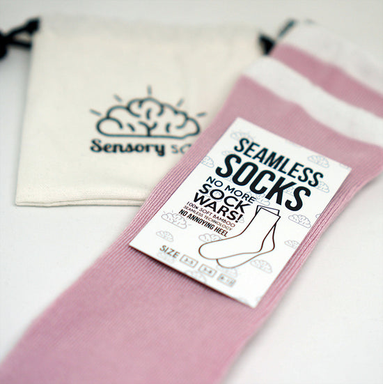 Seamless Socks-Rose with white band 2 Pack