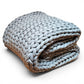Marle Grey Weighted Chunky knotted Blanket