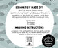 An informational product graphic for Sensory Sleepers in Mind cuddle pods by Sensory sam. The graphic features a large white circle with text detailing the product&
