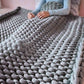 Marle Grey Weighted Chunky knotted Blanket