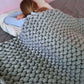 Marle Grey Weighted Chunky knotted Blanket