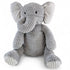 Plush elephant toy on a white background