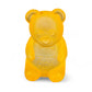 Yellow teddy bear-shaped object with &