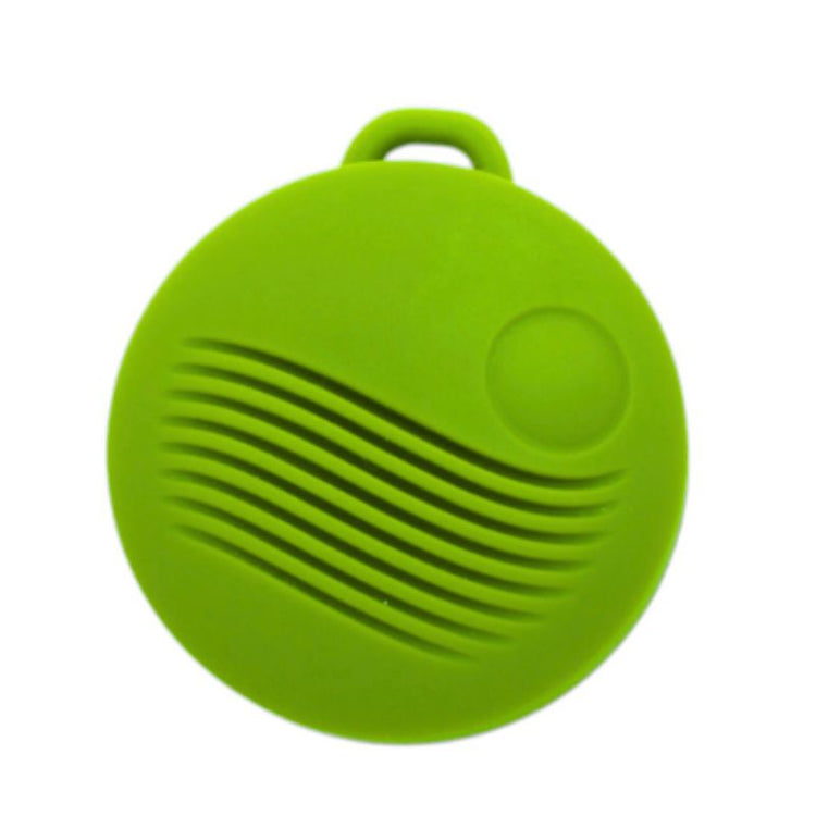 Green silicone key cover on a white background