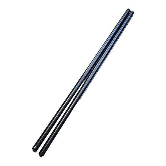 Two black canopy poles for the Zen Zone tent.