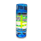 A clear sensory liquid set in a tube with blue and green layers creating a spiral bubble effect when inverted.