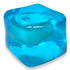 A hand squeezing a pink stress cube toy, which is designed to be squished and squeezed back to its original shape.