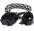 A black and white image of a wristband designed for children&