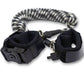 A black and white image of a wristband designed for children&