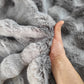 Weighted Blanket Bumpy Fur in Grey