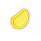 Yellow rubber eraser on a white background