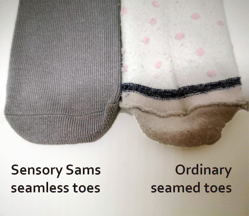 Seamless Socks Black 2 Pack Sensorysam