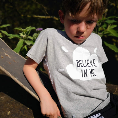 Believe in Me Flat Seamed T-Shirt Unisex