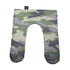 A camouflaged weighted shoulder hugger designed to rest on the shoulders, with a pattern typical of military camouflage uniforms.