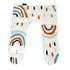 A U-shaped shoulder hugger with a multicolored geometric pattern, predominantly in rainbow colors.