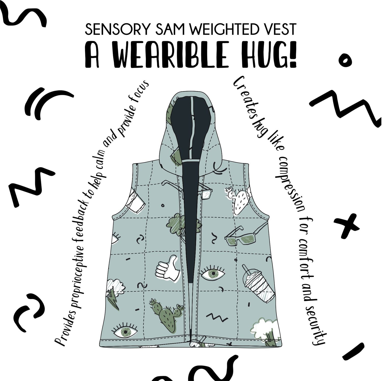 Weighted Vest- SWAN – SensorySam weighted-vest-swan-sensorysam