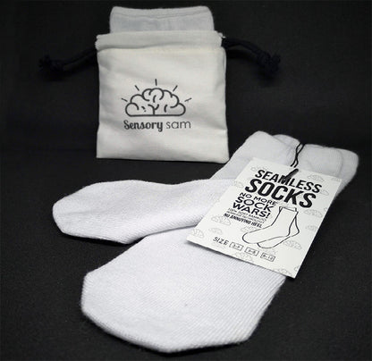 Seamless Socks-White 2 Pack